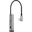 USB-хаб Baseus Bend Angle No.7 Multifunctional Type-C Hub Converter Dark Gray (CAHUB-WJ0G) [77940] - мініатюра 2