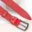 Ремінь жіночий червноий шкіряний JK-3556 (120 см) з вишиванкою - мініатюра 5