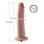 Фалоімітатор 10.2″ із вібрацією для секс-машин Hismith Silicone Dildo with Vibe, KlicLok, пульт ДУ - мініатюра 4