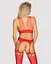 Бодистокинг Obsessive Bodystocking G313 red шнуровка геометрический декор S/M/L - миниатюра 2