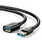 Подовжувач UGREEN US129 USB 3.0 Extension Male Cable 3m (Black) (UGR-30127) - мініатюра 1