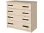 Комод в спальню MebelStar 4 ящика 80x45x80 см Дуб молочный (MBS-1035) - миниатюра 1