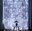 Новогодняя светодиодная гирлянда-штора Роса 3x3 м с 300 белыми LED лампочками и питанием USB - миниатюра 2