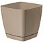 Горщик для квітів Form-Plastic Тоскана квадро-11 1 л бежевий (0730-002) - мініатюра 1