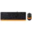 Комплект (клавиатура + мышь) A4Tech F1010 Black/Orange USB - миниатюра 1