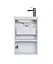 Тумба Мойдодир City White 40-A з умивальником Como 40 Білий підвісна Білий - мініатюра 4