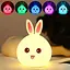 Детский силиконовый ночник Заяц Rabbit Silicone Lamp LY-271 аккумуляторный светильник игрушка для сна - миниатюра 2