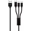 Кабель Proove Triple Connection 3 in 1 USB-A to USB-C/Lightning/Micro-USB 3A 1.2m Black (CCTC20001501) [131034] - мініатюра 1