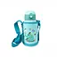 Термос-поїльник з силіконовою трубочкою MGZ-0318(Turquoise) чашкою, в чохлі з ремінцем, 550 мл - мініатюра 1
