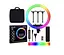 Селфи-лампа LED кольцевая 45 см Voltronic MJ18 RGB + штатив - мініатюра 3