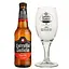 Уценка. Набор пива Estrella Galicia Especial светлое 5.5% 1.98 л (0.33 л х 6 шт.) + бокал в подарочной упаковке - миниатюра 5