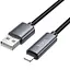 Дата кабель Hoco X112 Favor with display USB to Lightning 2.4A (1m) Black - мініатюра 2