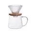 Набор для кофе стеклянный заварник и пуровер 600 мл Прозрачный Yiwu 64486-29 - миниатюра 2