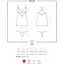 Сатиновый комплект для сна с кружевом Obsessive 828-CHE-1 chemise & Thong S/M, черный - миниатюра 7