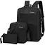 Универсальный набор рюкзак + сумка + кошелек Back-pack 3 в 1 Черный - миниатюра 1