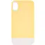 Чехол Epik TPU+PC Bichromatic для Apple iPhone X/XS 5.8 Creamy-yellow/White - миниатюра 1