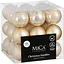 Набір ялинкових куль Mica Decorations кремові 8 см 27 шт. (1170770) - мініатюра 1
