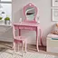 Детский туалетный столик Chomik Elsa с зеркалом + розовый стул - миниатюра 9