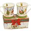 Чайный набор 2 чашки R36272 Санта керамика в подарочной упаковке 280 мл Белая - миниатюра 1