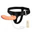 Страпон с вибрацией Baile Ultra Passionate Harness, 20 см (телесный) - миниатюра 1