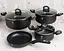 Набор кастрюль со сковородой Top Kitchen TK00094 7 предметов с гранитным покрытием с индукционным дном Черный - миниатюра 2