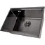Комплект чорної мийки на кухню та змішувача Nett з нержавіючої сталі NB-5742 - мініатюра 1