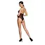Бодистокинг с декольте Passion BS088 black имитация корсетной шнуровки One size - миниатюра 4