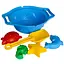 Детская игрушка "Набор песочный К" ТехноК 1431TXK в сетке Синий - миниатюра 1