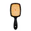 Щітка для волосся масажна продувна Superbrush Plus Hollow Comb прямокутна, Чорна з рожевим - мініатюра 1