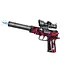 Пістолет 804 Y-02, механічний, глушник та приціл, стріляє орбізами, червоний - мініатюра 1