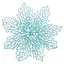 Ялинкова іграшка MIS LT Квітка Різдвяник павутинка 16х16х4 см блакитний - мініатюра 1