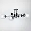 Потолочная люстра в хромированном корпусе на 6 прозрачных плафонов Ø 70 см | Ст. 51797/6 CH+BK+CL | Line F - миниатюра 4