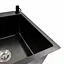 Кухонная мойка PVD черная 78x50 R Platinum Handmade (круглый сифон 3.0/0.8), Черный - миниатюра 5