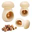 Винтовой деревянный орехокол «Гриб» с белой шапкой, Woodly Белый 81615 - миниатюра 3