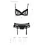 Сексуальний комплект із поясом для панчох Passion LOVELIA Set black L/XL - мініатюра 7