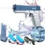 Электрический водяной пистолет высокого давления для детей и взрослых Glock Water Gun синий - миниатюра 1