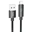 Дата кабель Hoco U125 Benefit 2.4A USB to Lightning with display (1.2m) Black - мініатюра 1