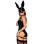 Эротический костюм кролика Obsessive Bunny costume S/M, Black - миниатюра 2