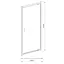 Душевые двери Eger 80x195 см распашные прозрачное стекло профиль хром 599-028-80, прозрачный, хром - миниатюра 2