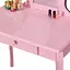 Детский туалетный столик Chomik Elsa с зеркалом + розовый стул - миниатюра 7