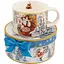 Чашка новорічна R36240 Home Time for gifts керамічна з ложкою в подарунковій коробці 280 мл Біла - мініатюра 1