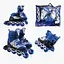 Роликові ковзани, розмір 34-38, PU колеса, устілка 21-24 см, синій, INLINE SKATE, 59038-M - мініатюра 1