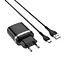 Сетевое зарядное устройство Hoco C12Q USB QC 18W черный + кабель USB to Type-C - миниатюра 3