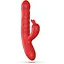 Вібратор-кролик Crushious Lapin Thrusting 21.5 см (червоний) - мініатюра 1