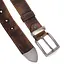 Ремінь чоловічий шкіряний JK-4006 коричневий потертий під джинси (125 см) - мініатюра 3
