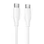 Дата кабель Hoco X124 Bien silicone Type-C to Type-C 60W (1 м) белый - миниатюра 1