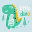 Розпис на полотні "Little dino" Art Craft 15008-AC 30х30 см - мініатюра 1