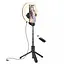 Монопод с кольцевой лампой Hoco LV03 Showfull fill light live broadcast holder - миниатюра 1