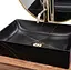 Умивальник Rea Inga накладний black marble mat REA-U8006, Чорний матовий - мініатюра 7