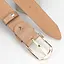 Ремень женский бежевый кожаный HC-3452 (125 см) с золотой пряжкой - миниатюра 5